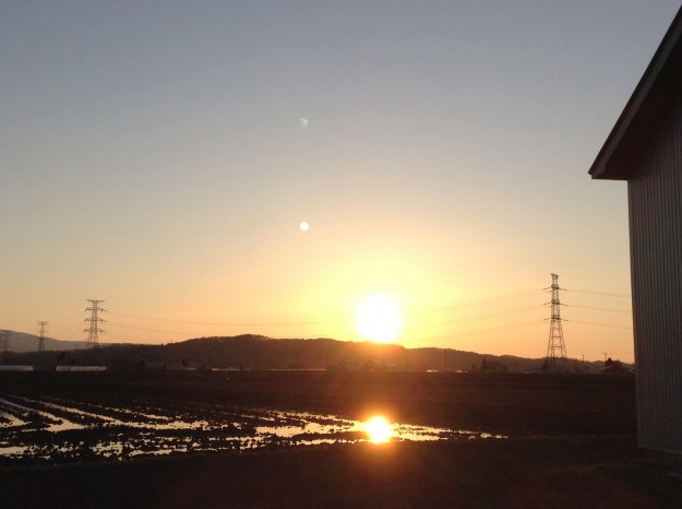 ２つの夕陽