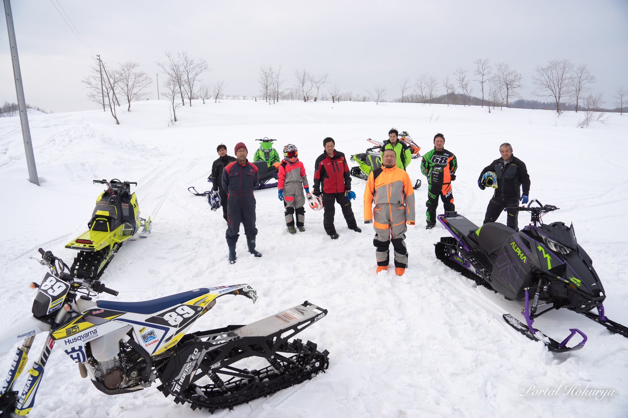 キクチ商会（赤平市）スノーモービル・スノーバイク初級教室の開催＠眺望の丘（北竜町）