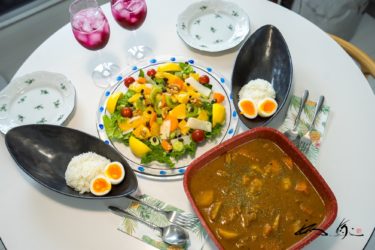 チキンスープカレー ＆ 笑福園「ちりめん赤しそジュース」【No.15】noboikuクッキング