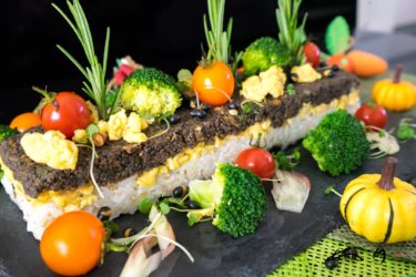 黒千石大豆ミートで野菜畑の押し寿司【No.73】noboikuクッキング